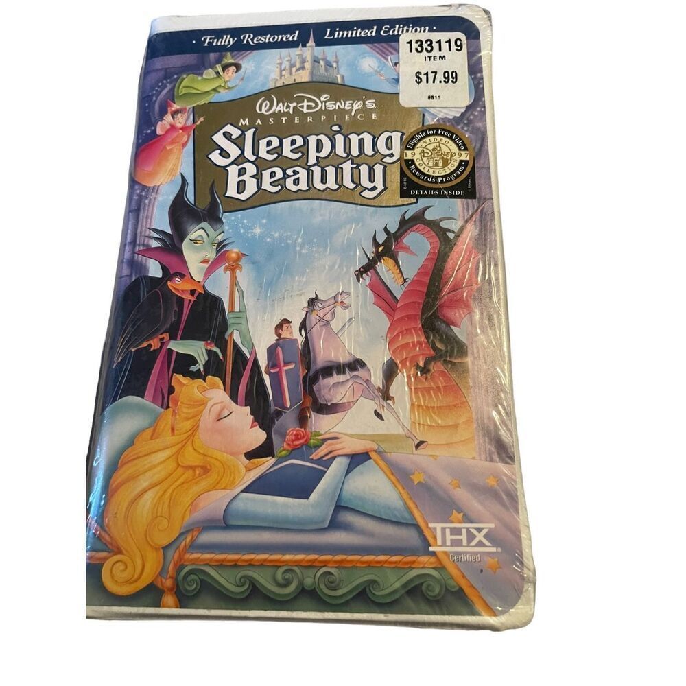 New Walt Disney Masterpiece Sleeping Beauty Limited Edition Clamshell Case VHS
